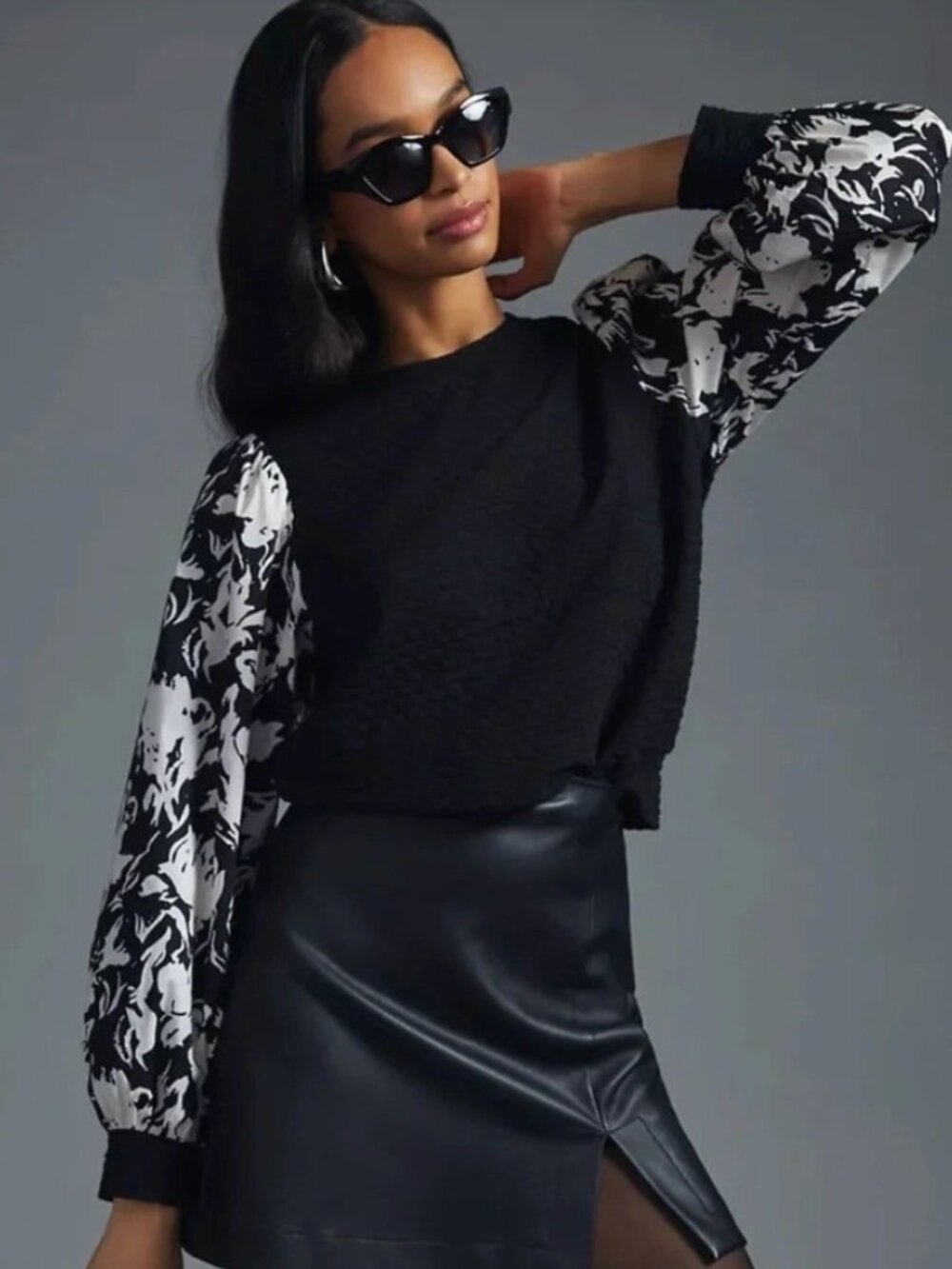 Anthropologie Porridge Textured Sweatshirt, Size 2X